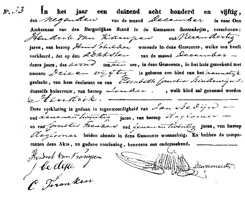 18501209 geb akte 8 Hendrik zv H v Kampen - EC Boudewijns